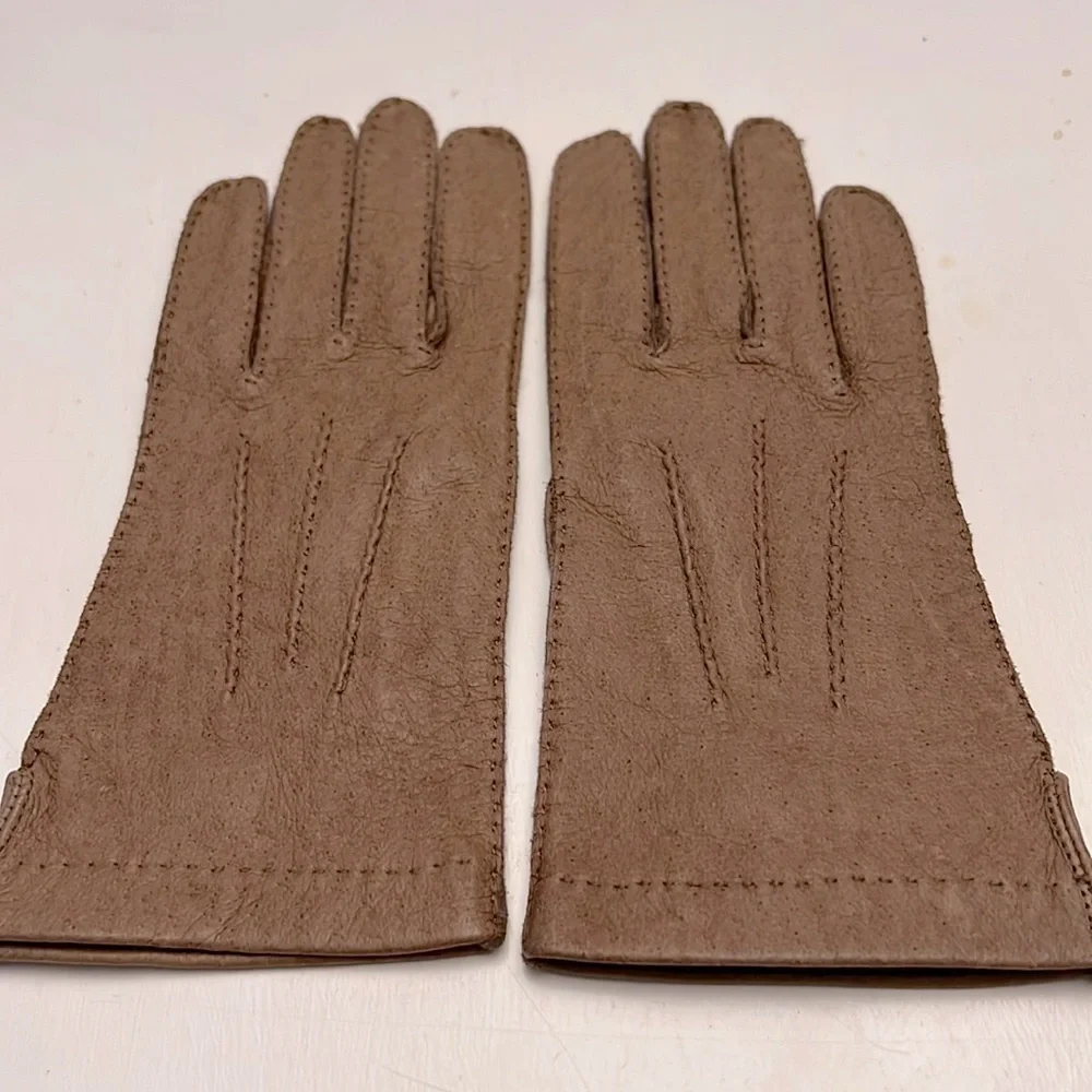 Shalimar Hand stitched Pig Skin Leather Women’s Gloves Size 7 NOS